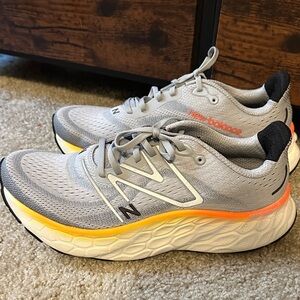 New Balance Gray and Orange Athletic Sneakers